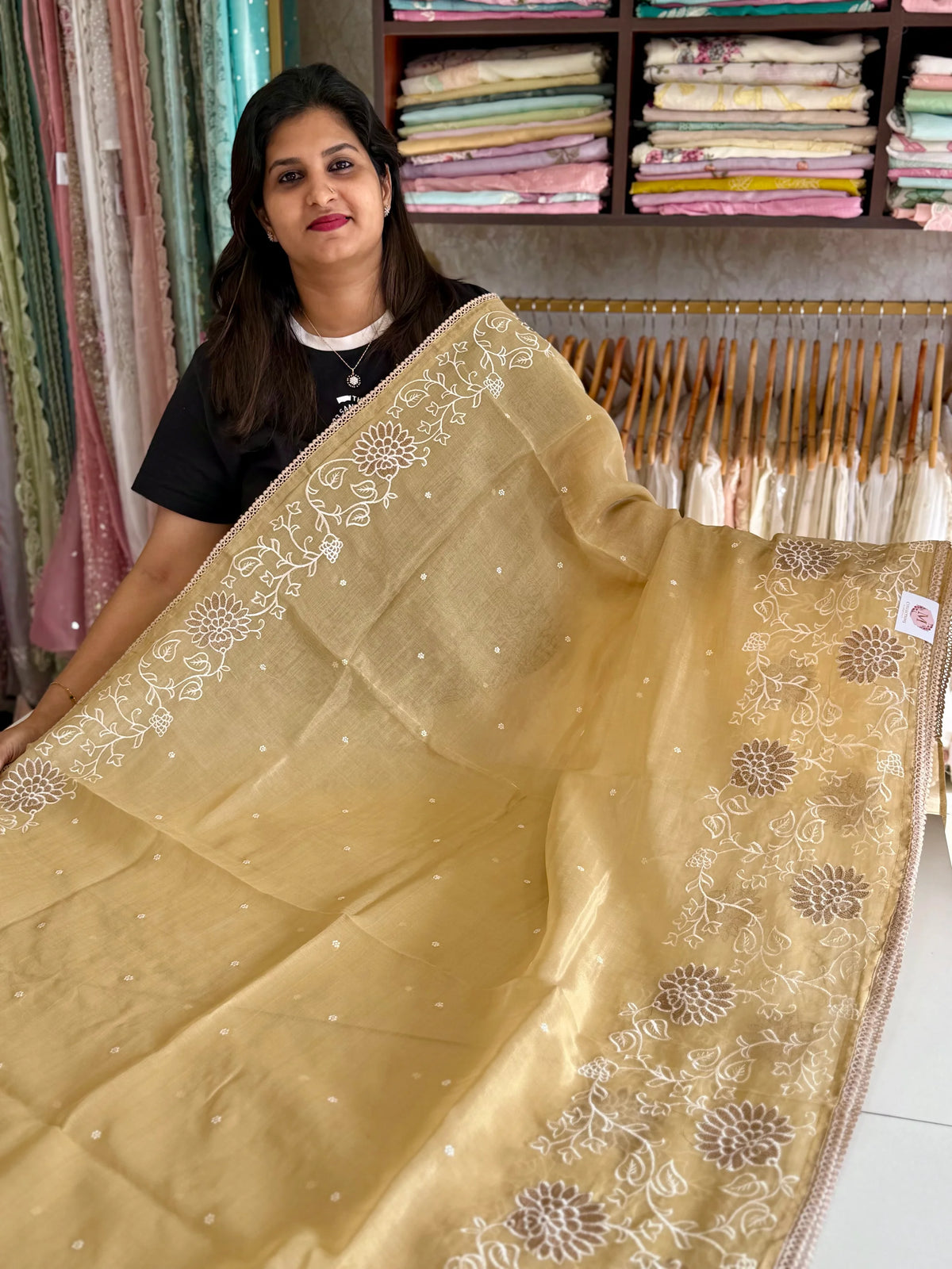 Tissue Chanderi Blended Saree/ 857E