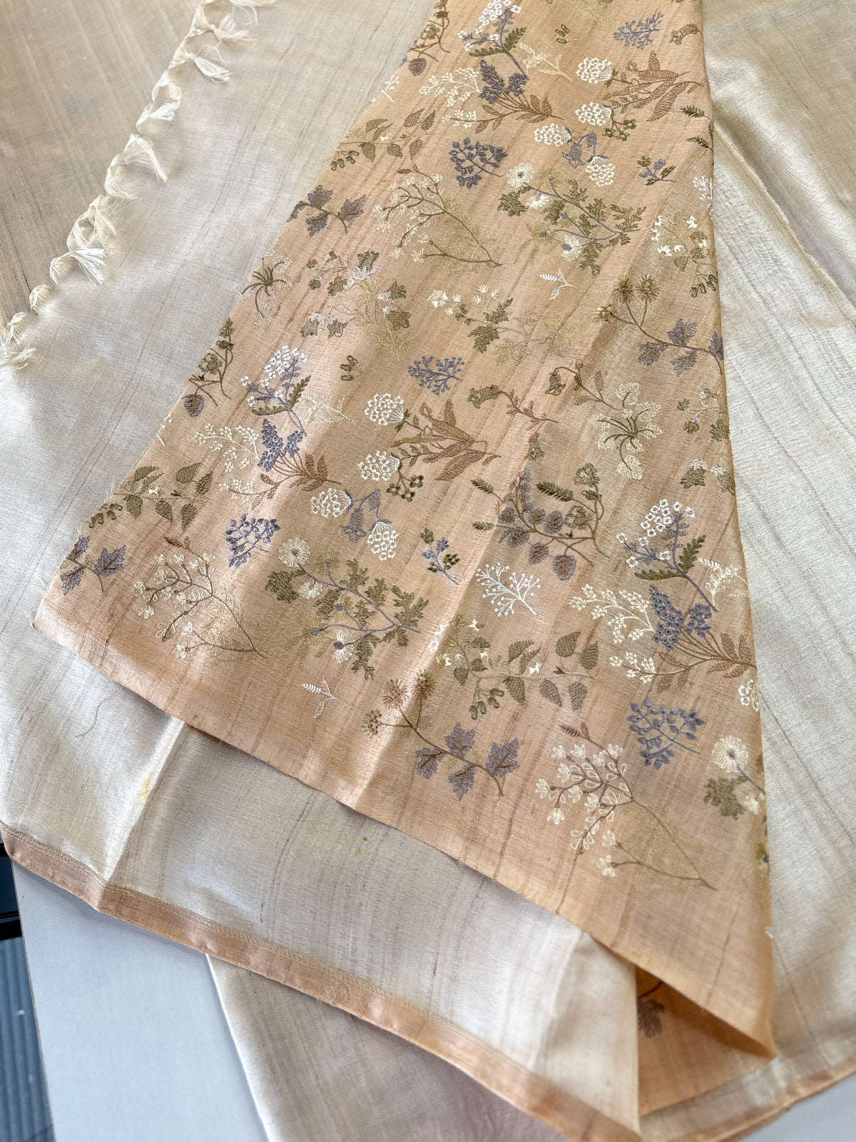 Pure Desi Tussar Silk Saree/D1651