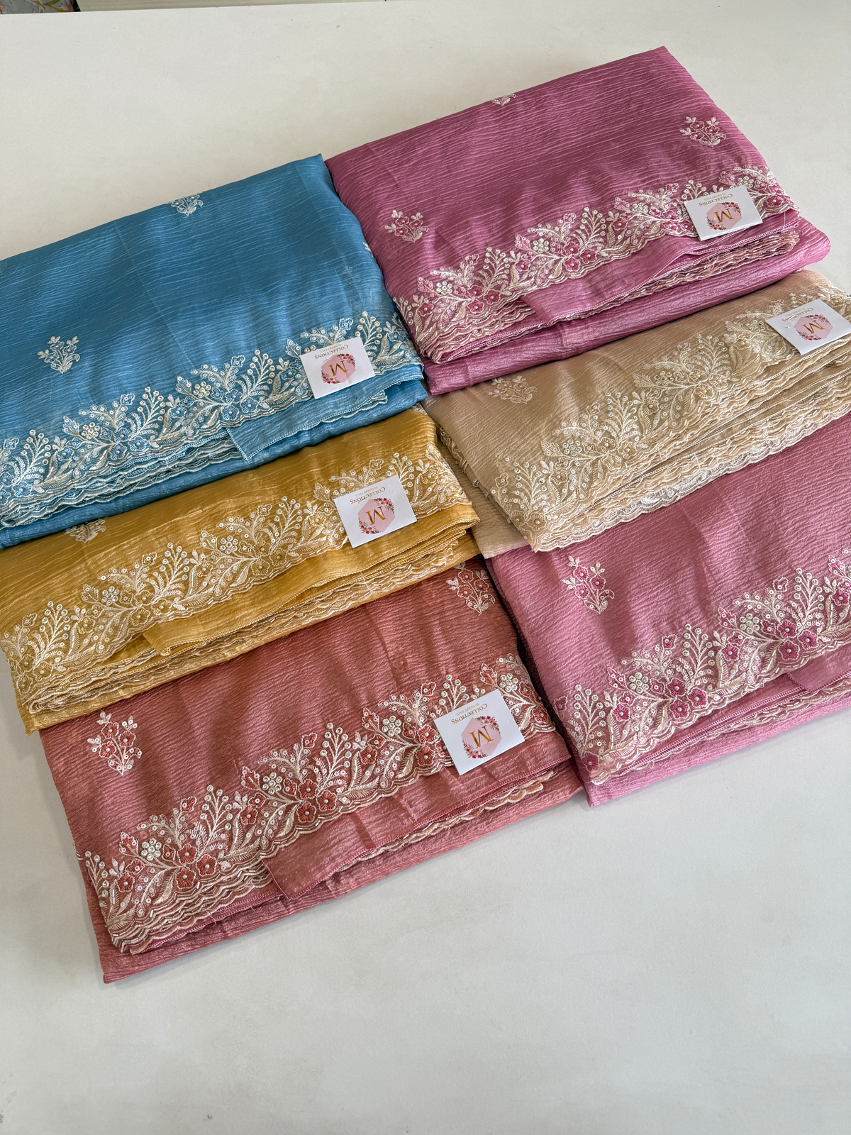 Crushed Crape Saree/ HW507