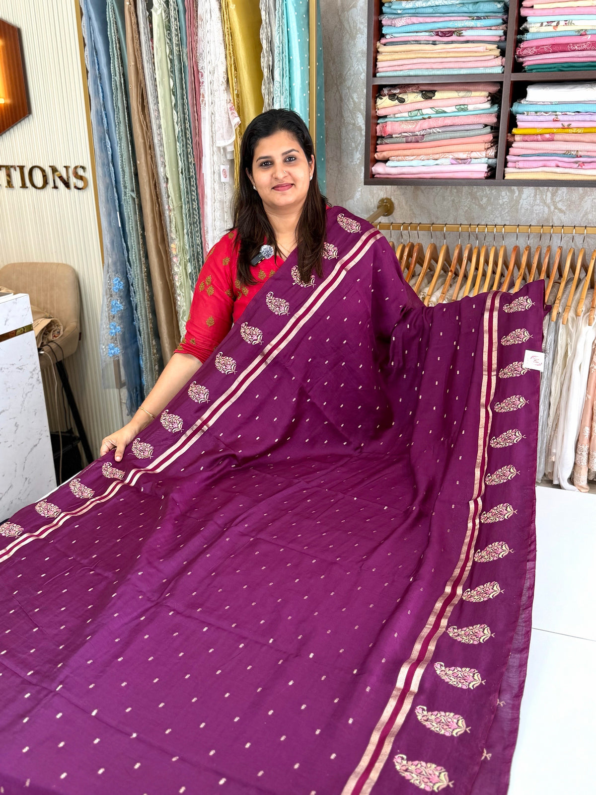 Soft mal cotton Saree/ FC52