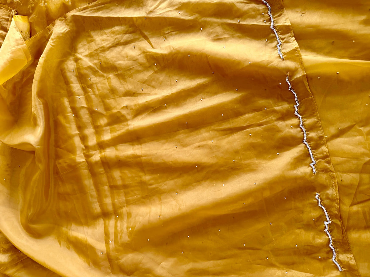 Satin organza saree/ AP59