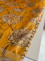 Digital printed organza saree/ 280P