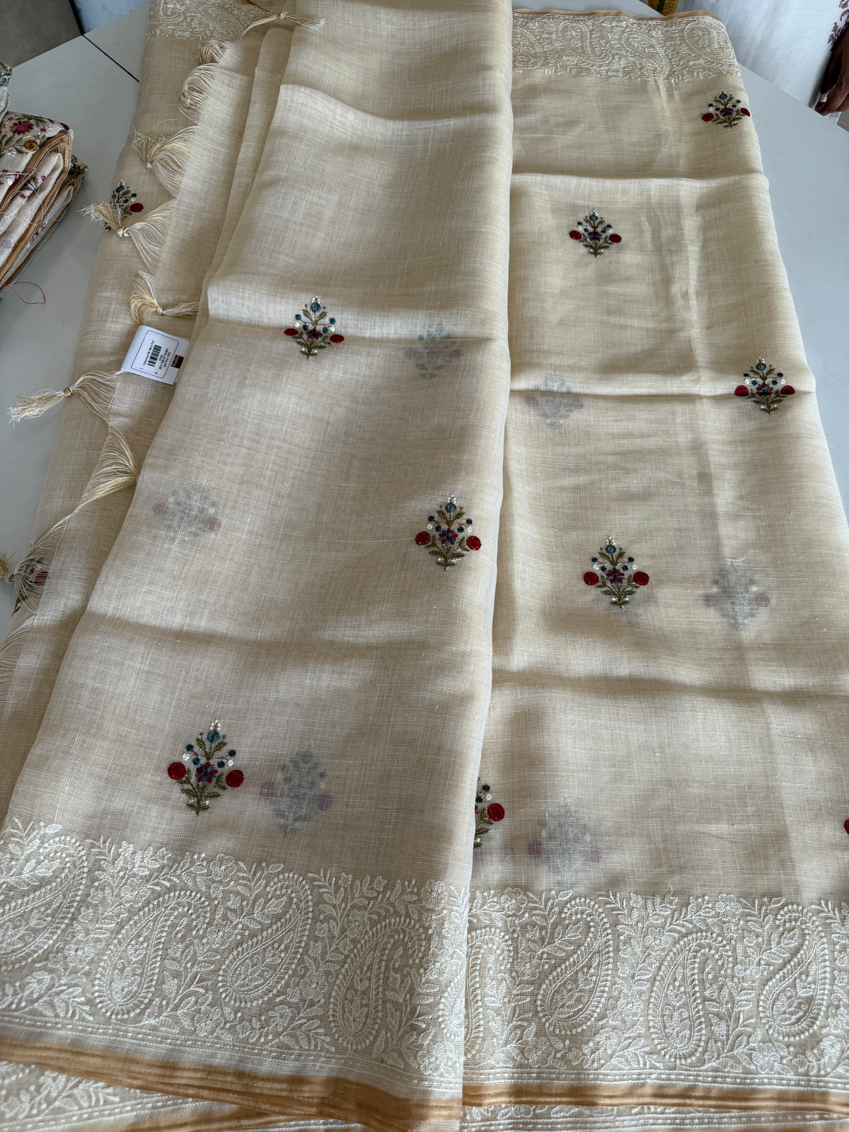 Tissue Linen Saree/ SR564