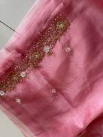 Glass organza party wear saree/ SA850