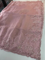 Crushed Foil blended Organza Saree/ AM104