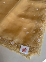 Glass organza party wear saree/ SA850