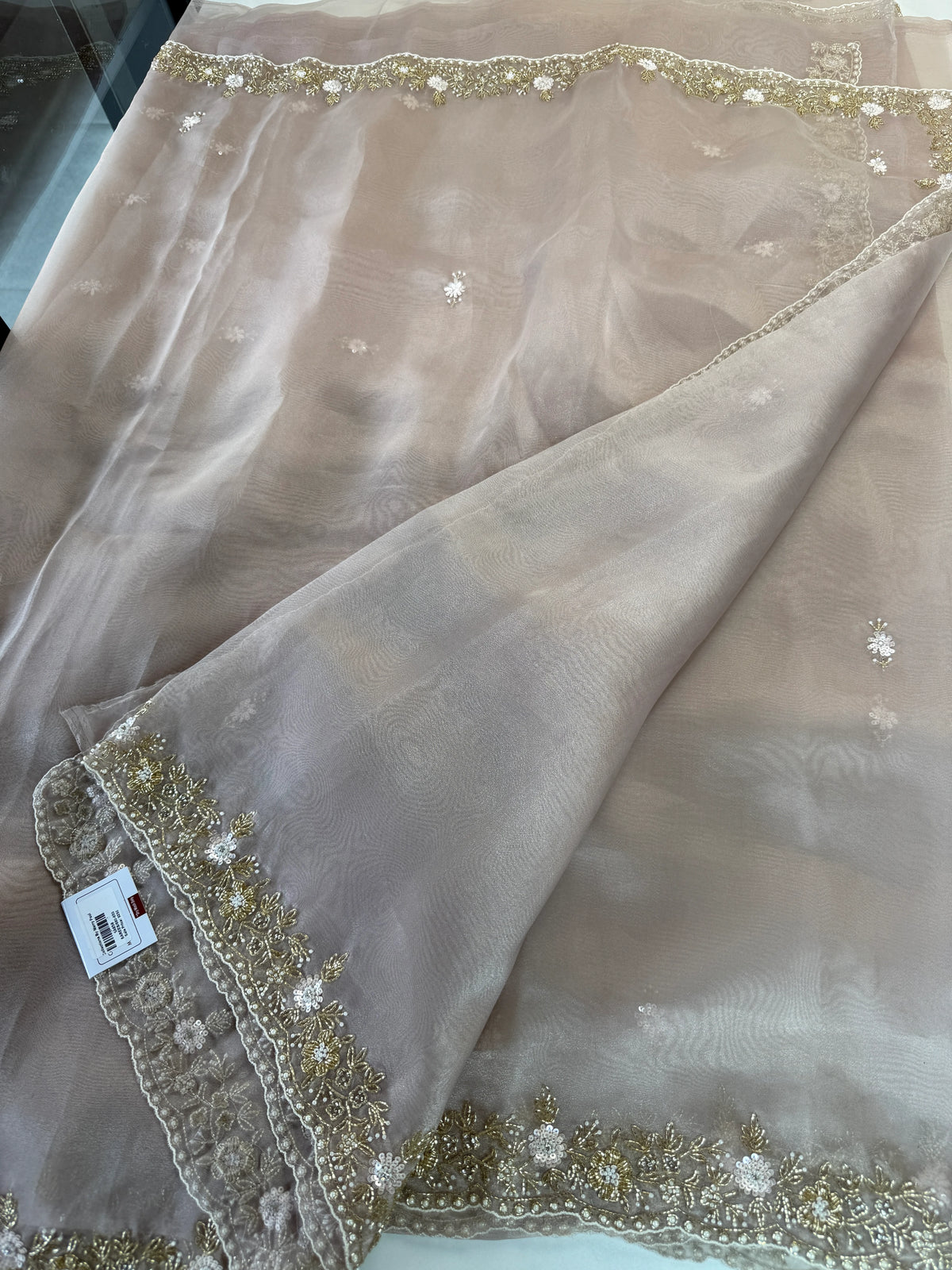 Glass organza party wear saree/ SA850