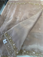 Glass organza party wear saree/ SA850