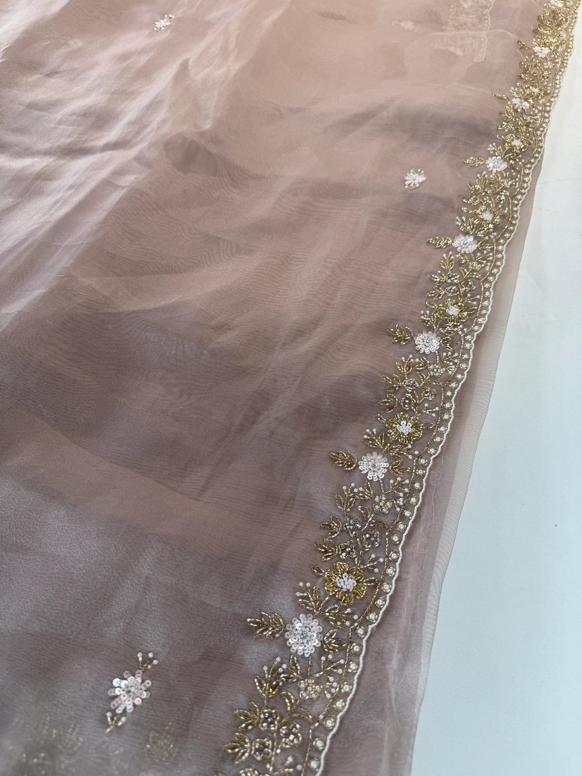 Glass organza party wear saree/ SA850