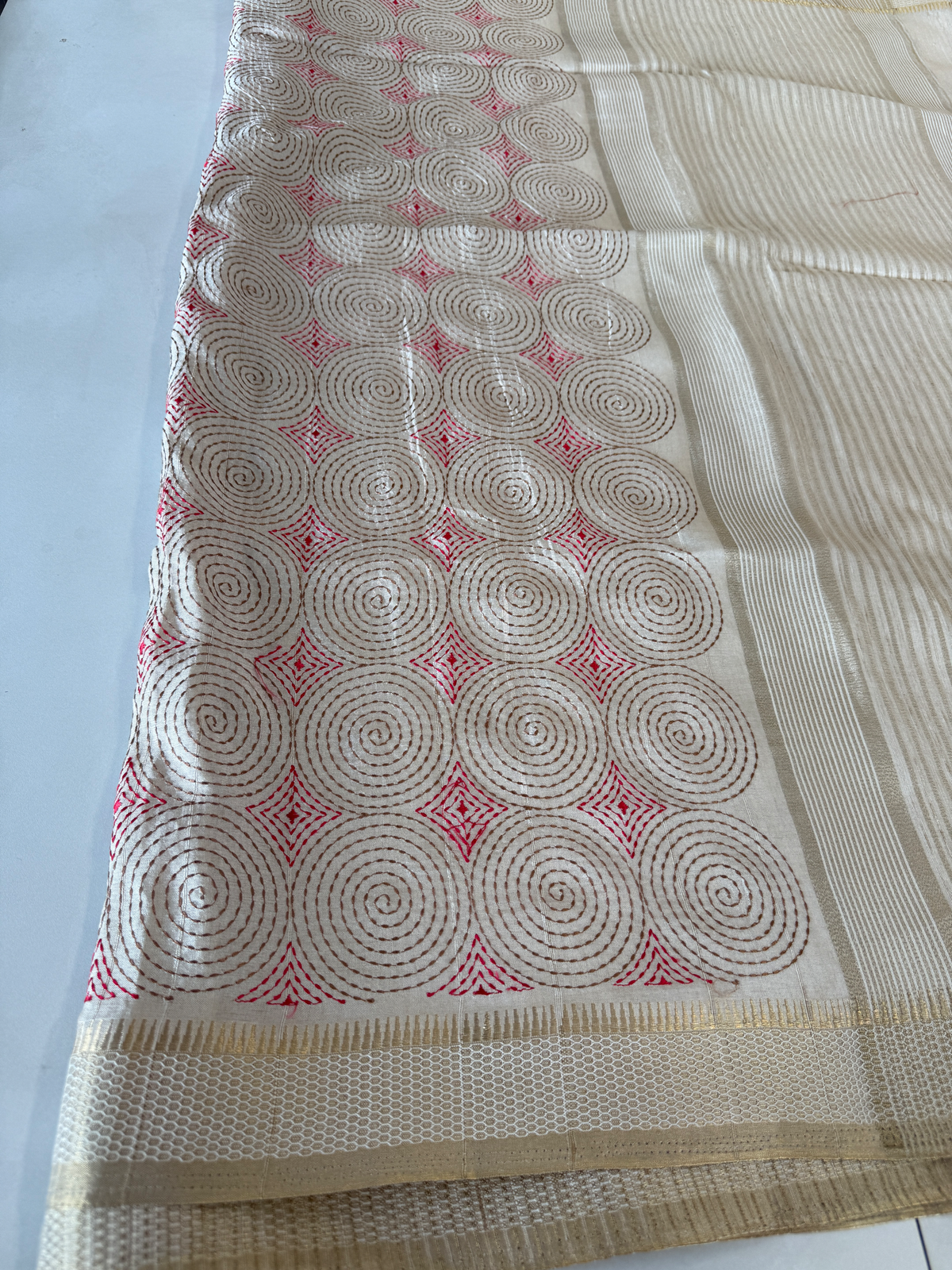 Soft semi Tussar Saree/ 7684c