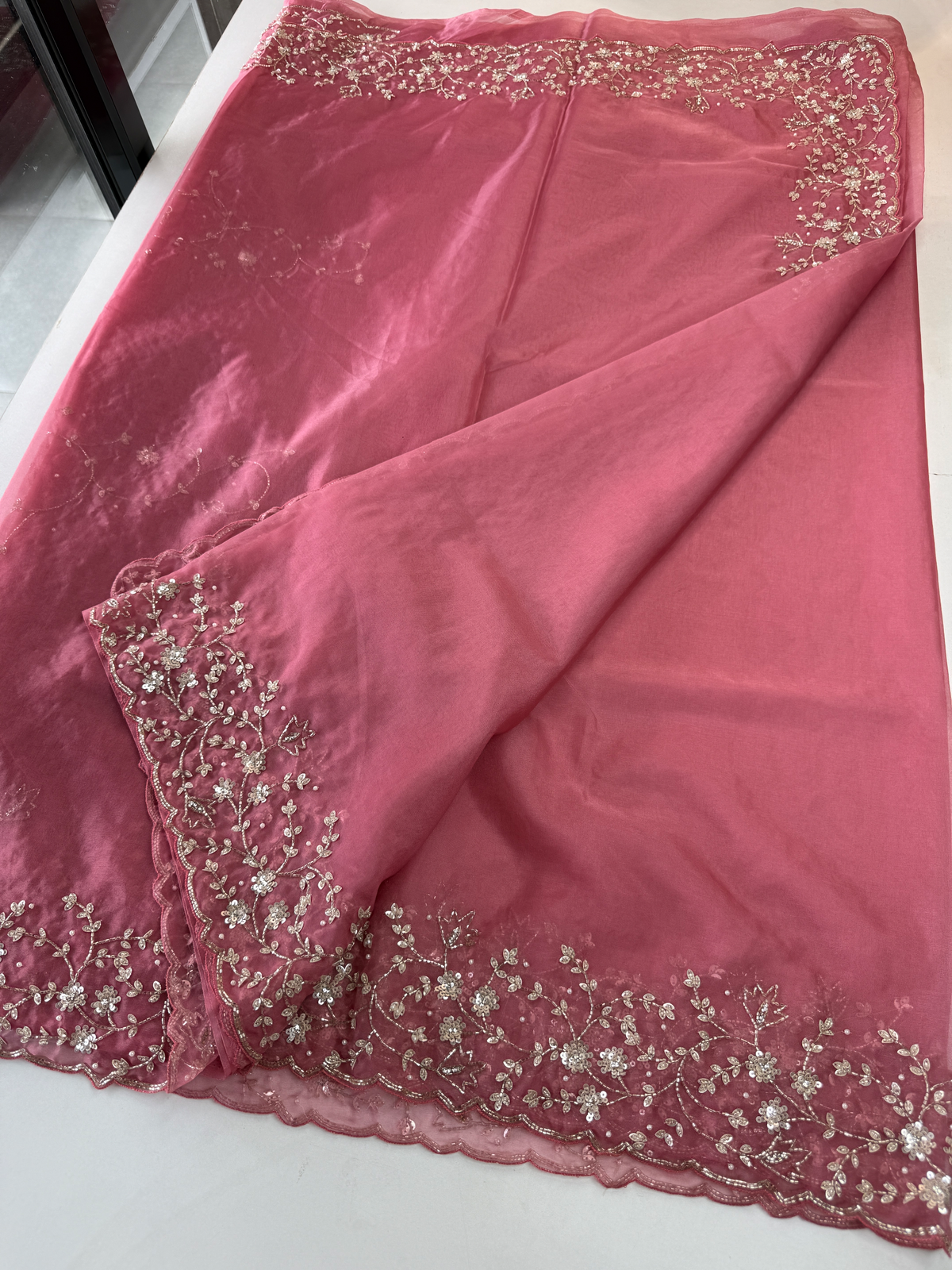 Soft Organza party wear saree/ HM115