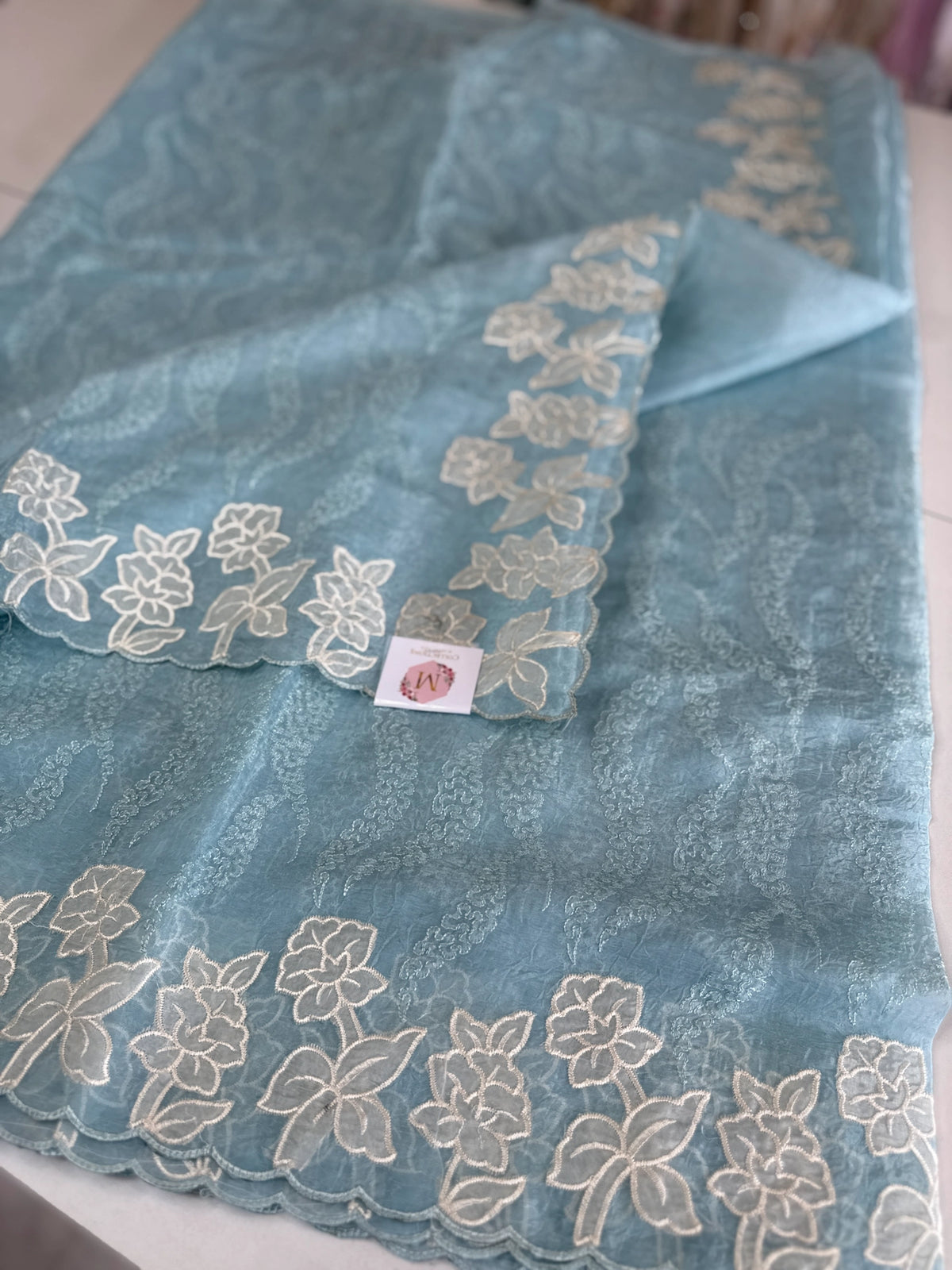 Crushed Organza saree/ BC602