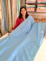 Crushed crape saree / HW661