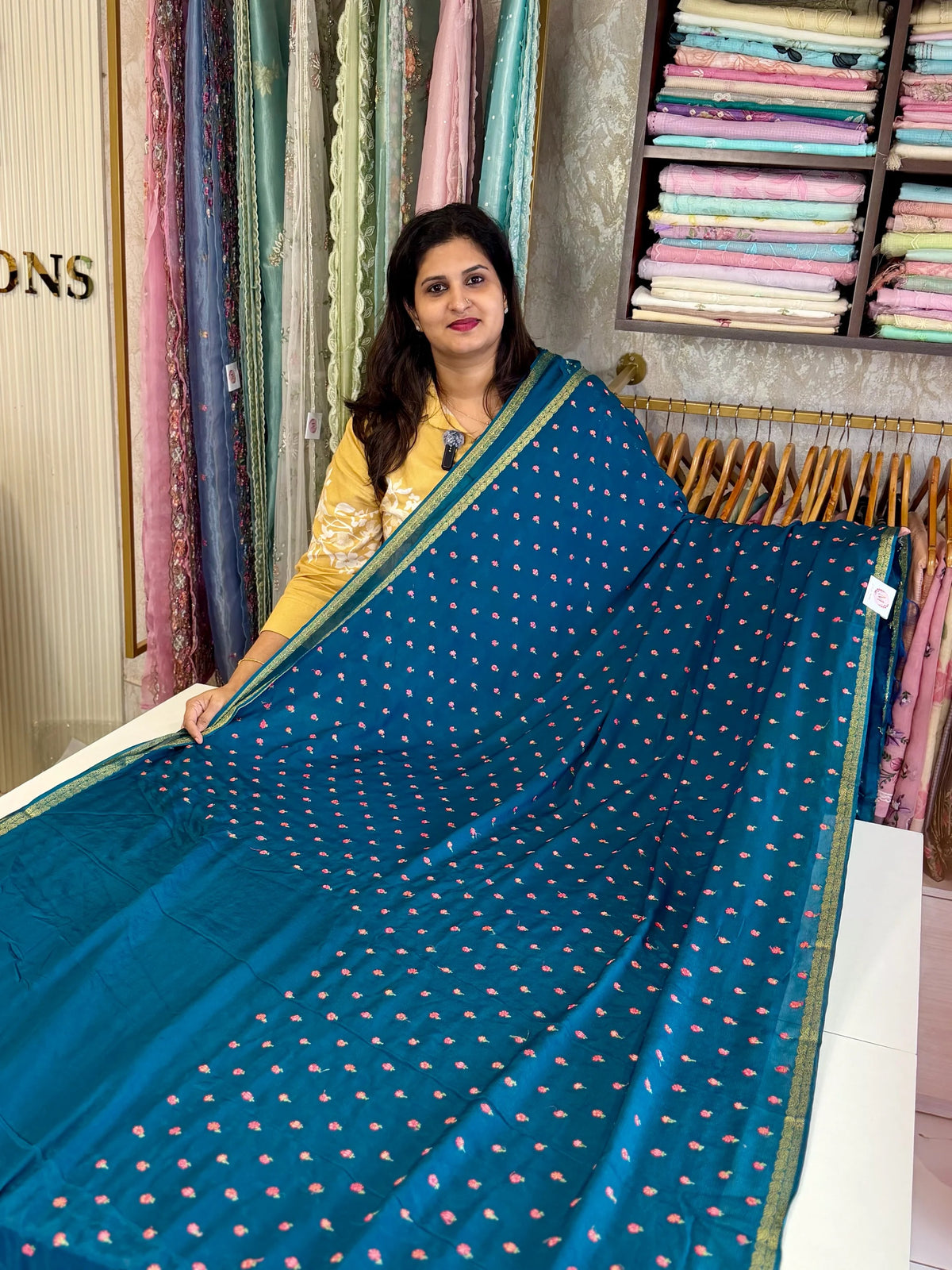 Platinum Georgette Saree/ 8523