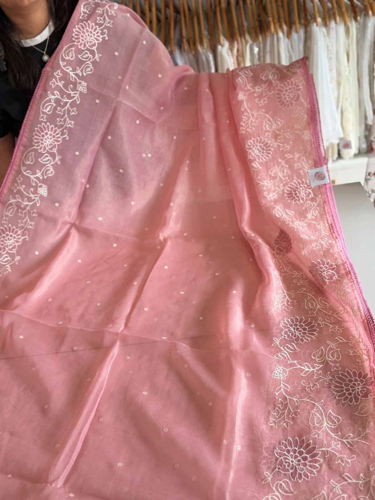 Tissue Chanderi Blended Saree/ 857E