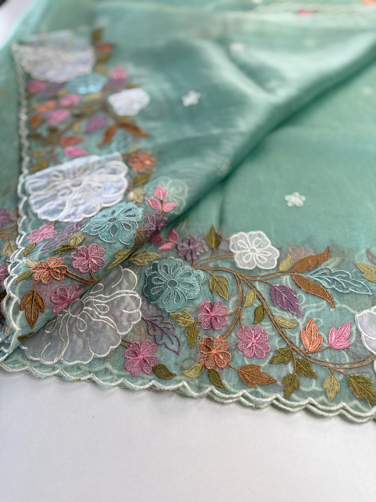 Korean Organza Saree/ MSA122