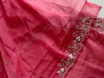 Satin organza saree/ AP59