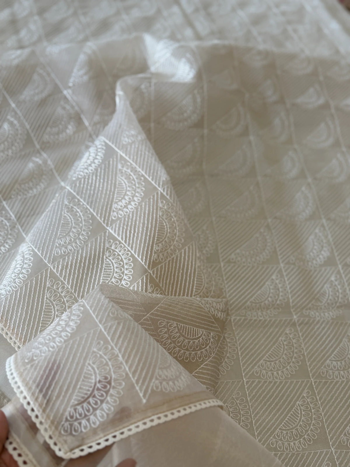 Tissue blended soft organza saree/ SH897