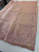 Crushed Foil blended Organza Saree/ AM104
