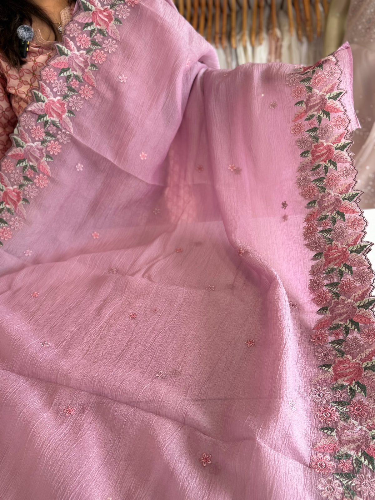 Crushed Crape Saree/ SC44