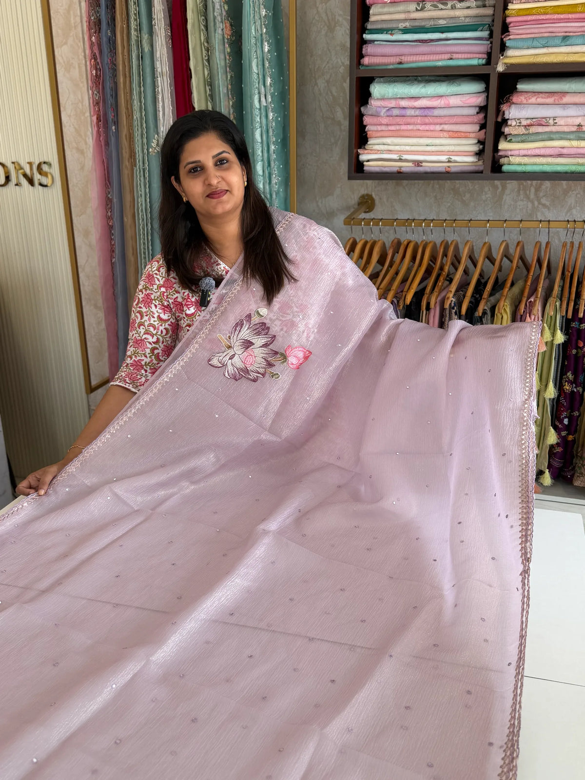 Premium shimmer organza saree/ SA266