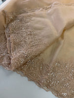 Crushed Foil blended Organza Saree/ AM104