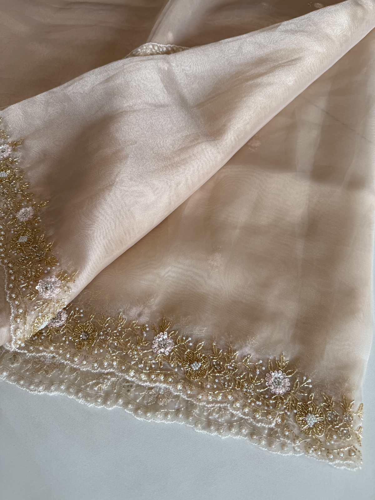 Glass organza party wear saree/ SA850