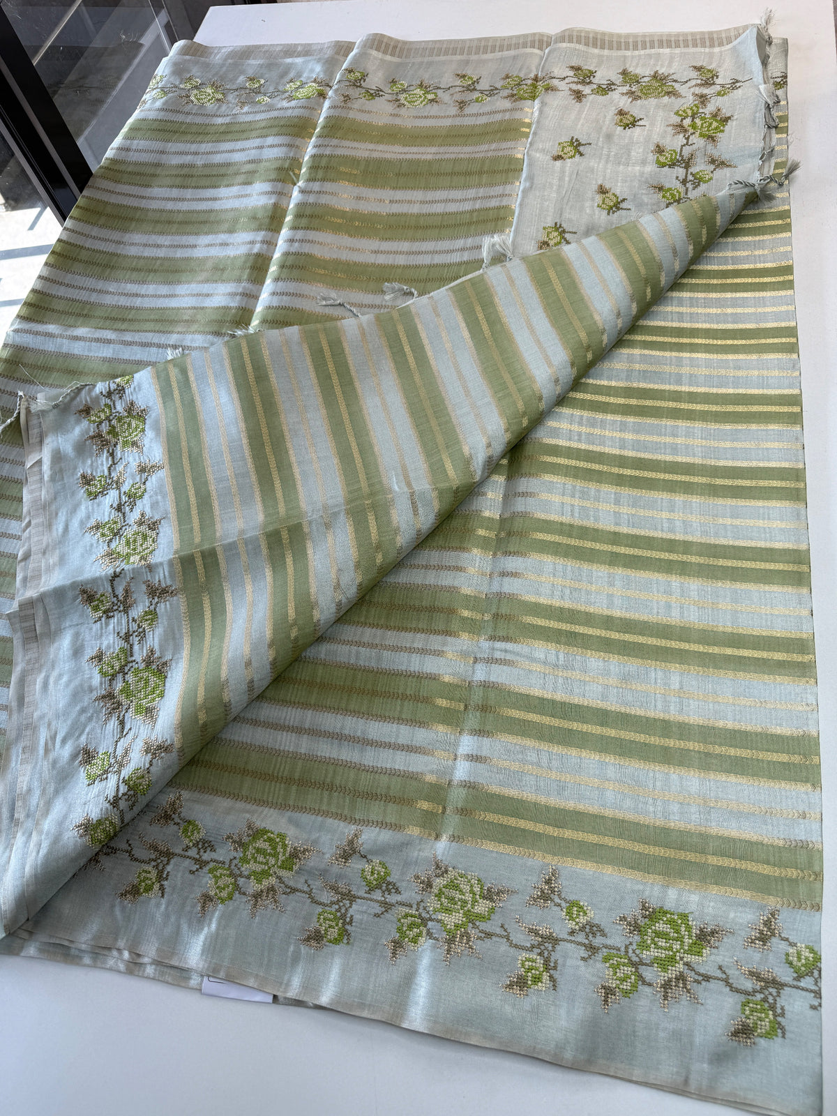 Soft semi Tussar Saree/ D490