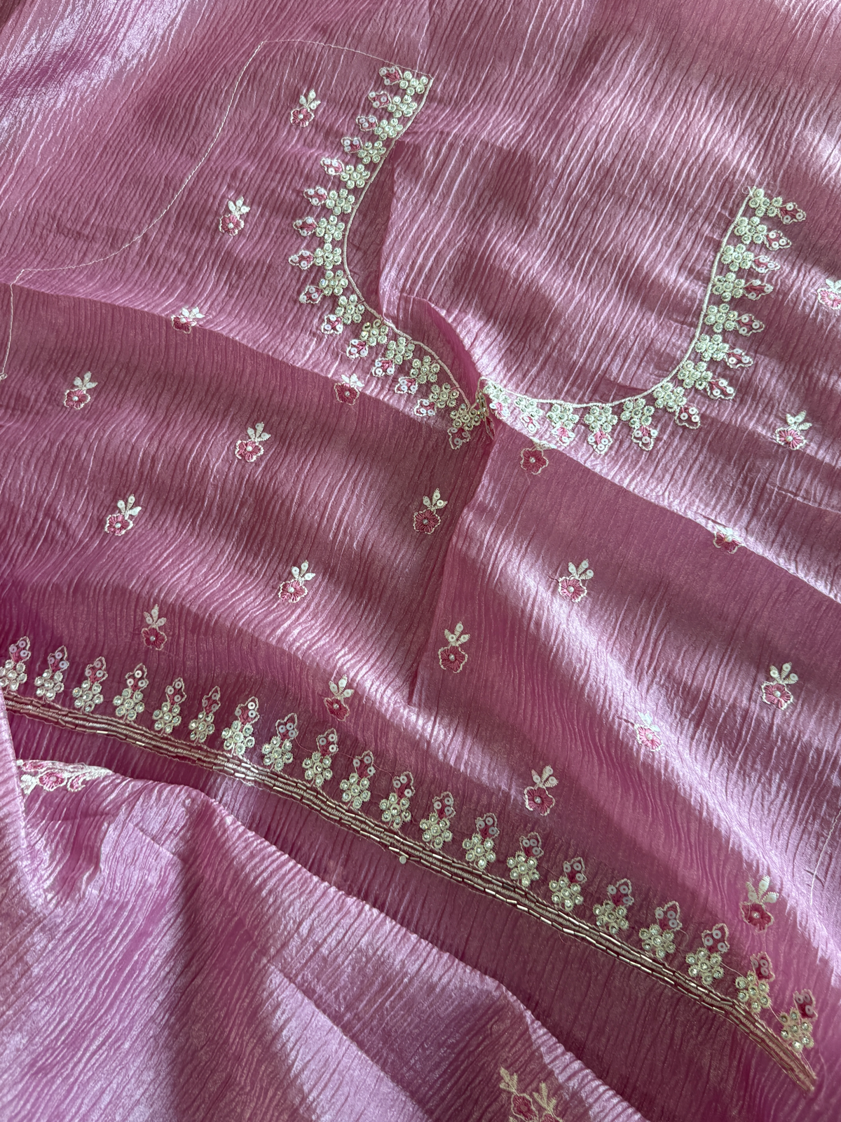 Crushed Crape Saree/ HW507