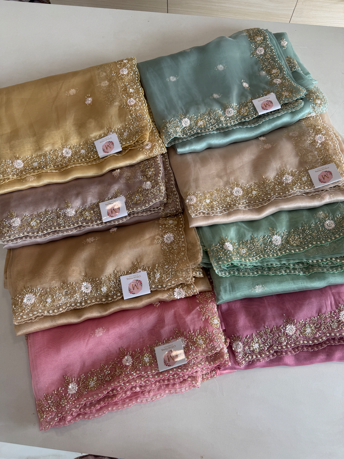 Glass organza party wear saree/ SA850