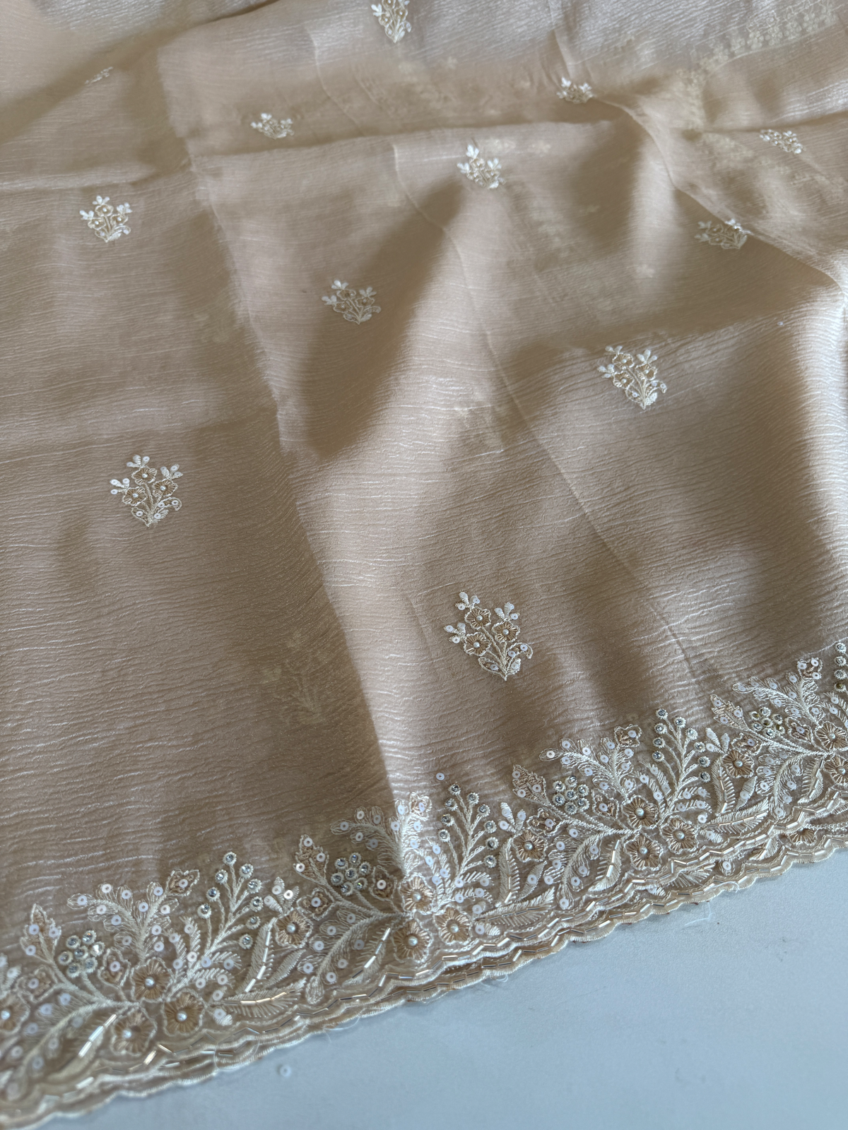 Crushed Crape Saree/ HW507