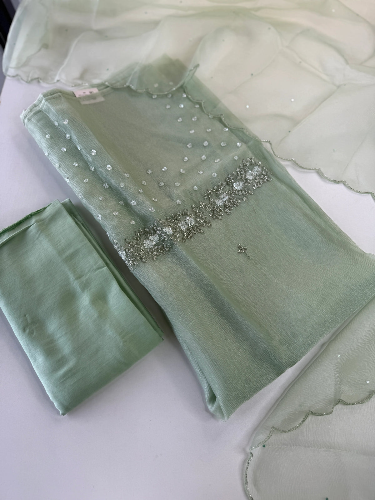 Crushed Tissue unstitched salwar set /298B