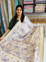 Soft semi Tussar finished saree/ FC433