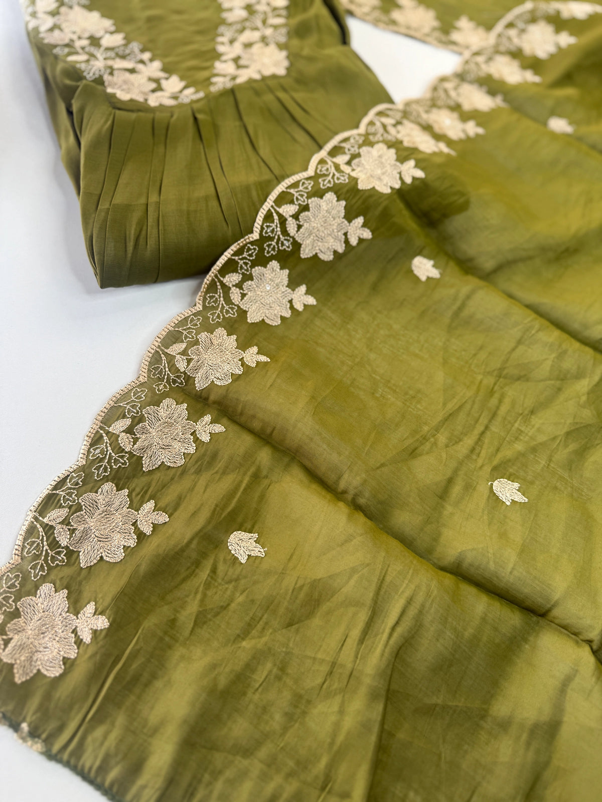 Soft Chanderi unstitched salwar set / NC249