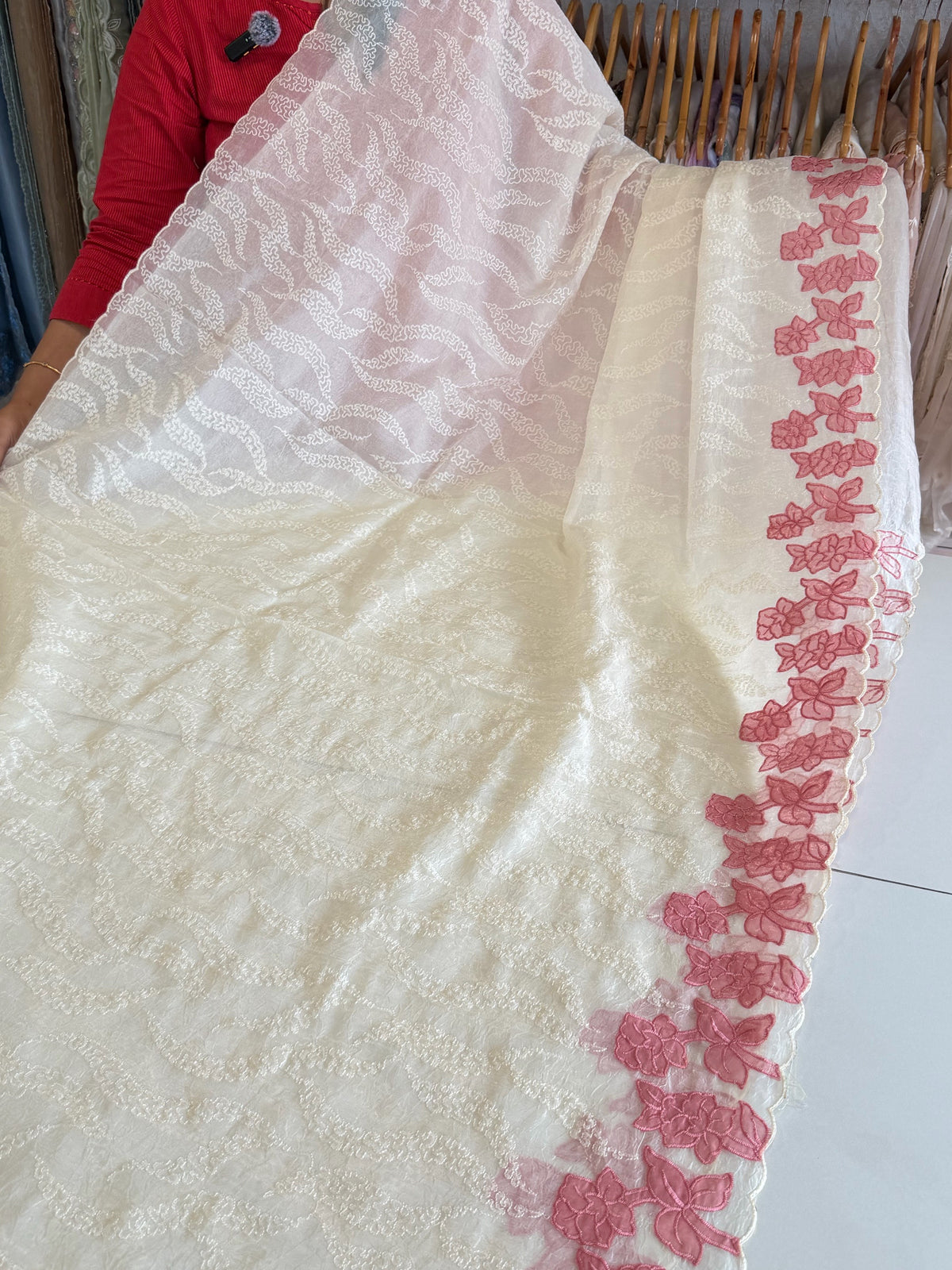 Crushed Organza saree/ BC602