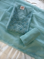 Soft organza unstitched salwar set / US1275
