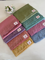 Crushed crape saree/ HW457