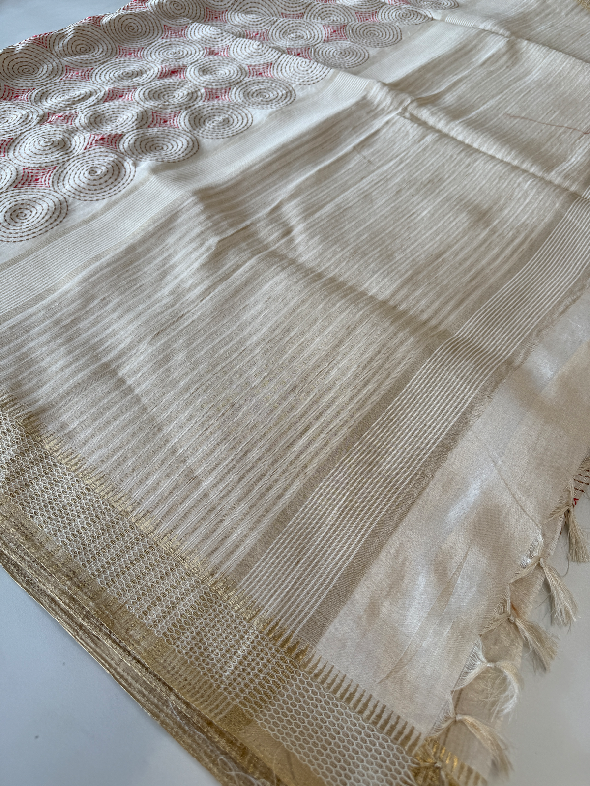 Soft semi Tussar Saree/ 7684c