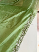 Satin organza saree/ AP59