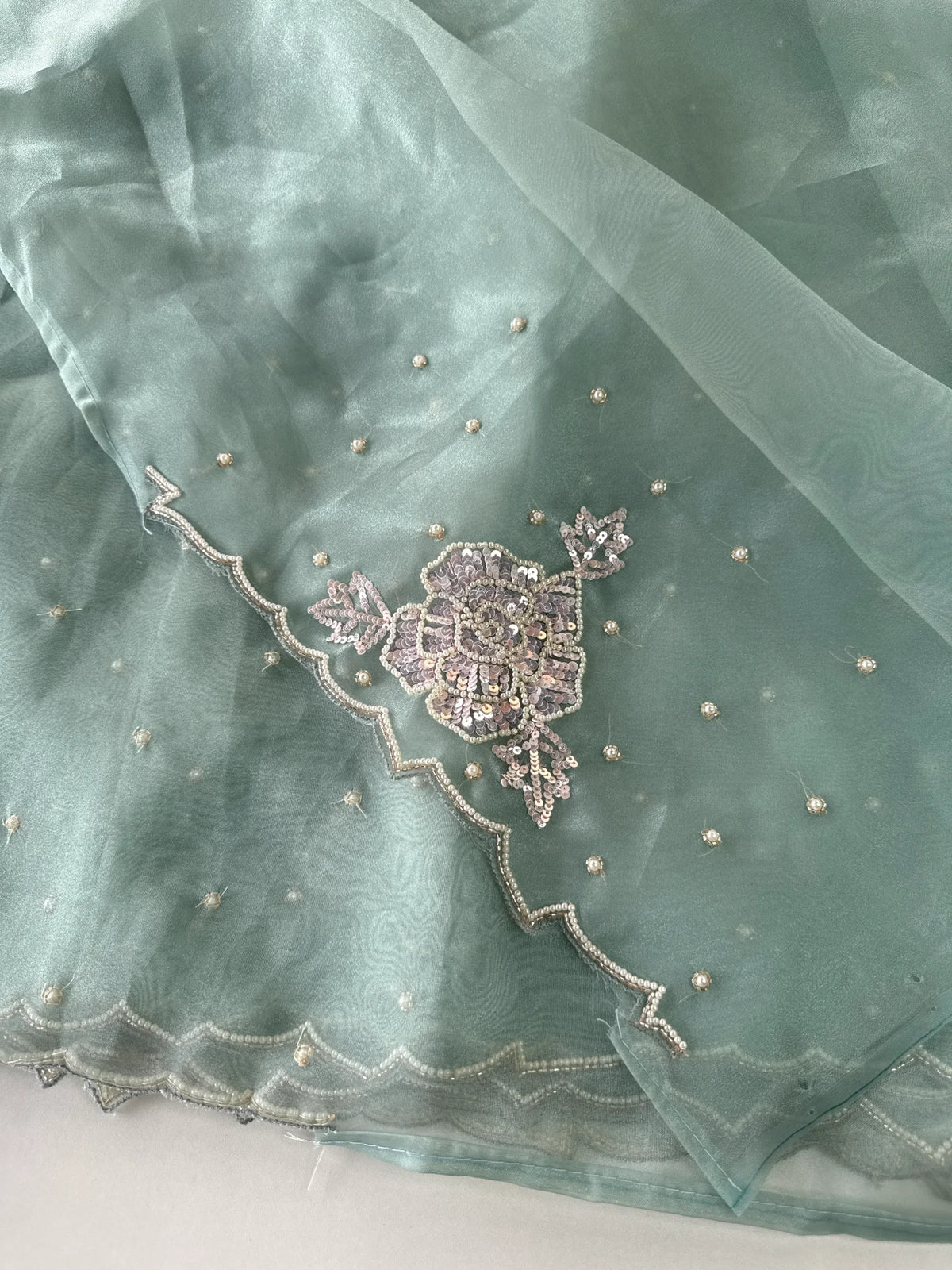 Glass Organza Saree/ AP1010