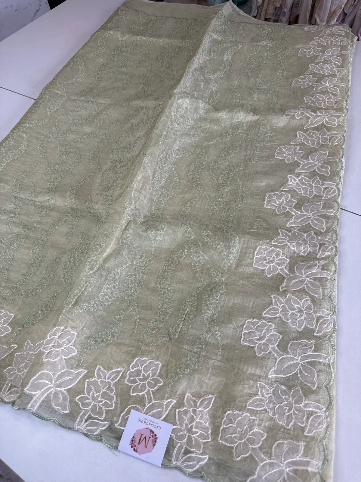 Crushed Organza saree/ BC602