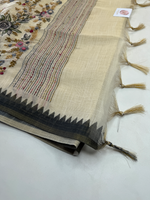 Tissue linen blended saree/ 1671