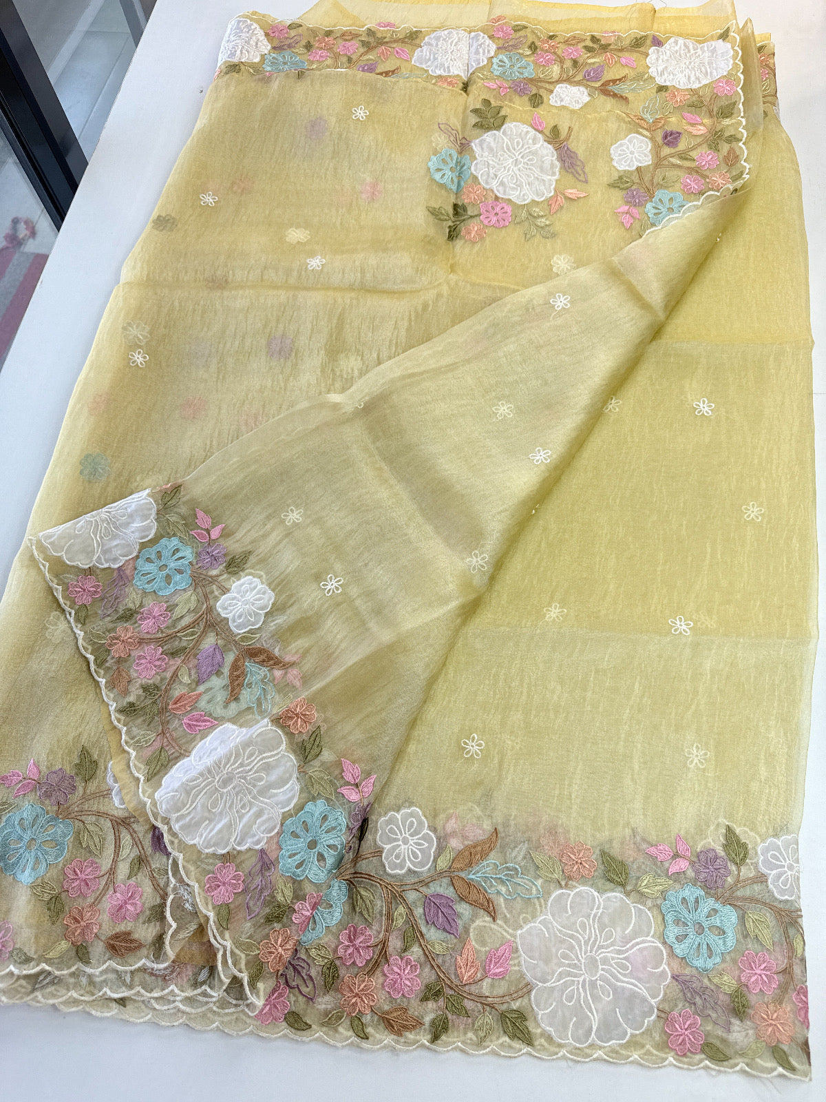 Korean Organza Saree/ MSA122