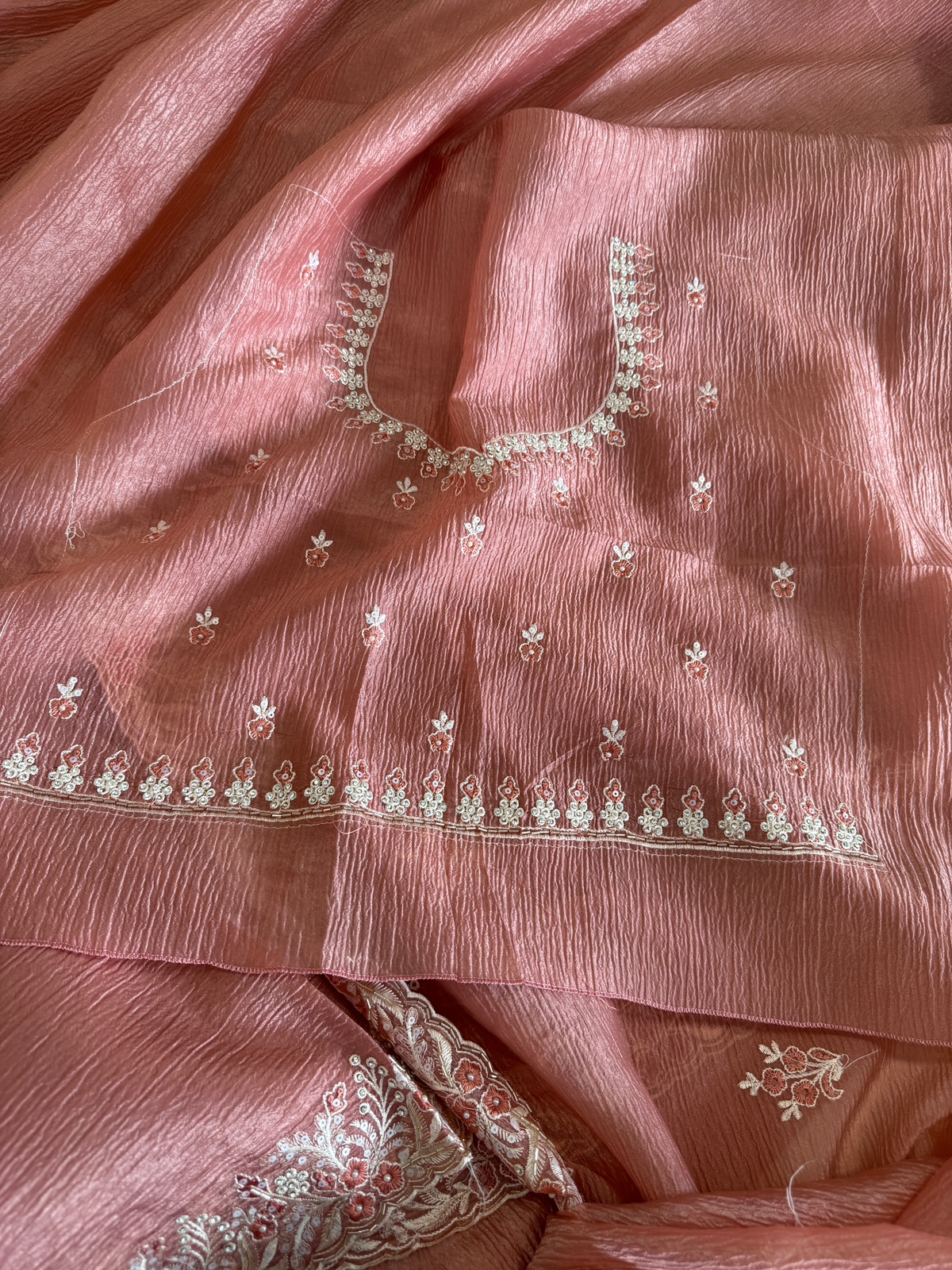 Crushed Crape Saree/ HW507