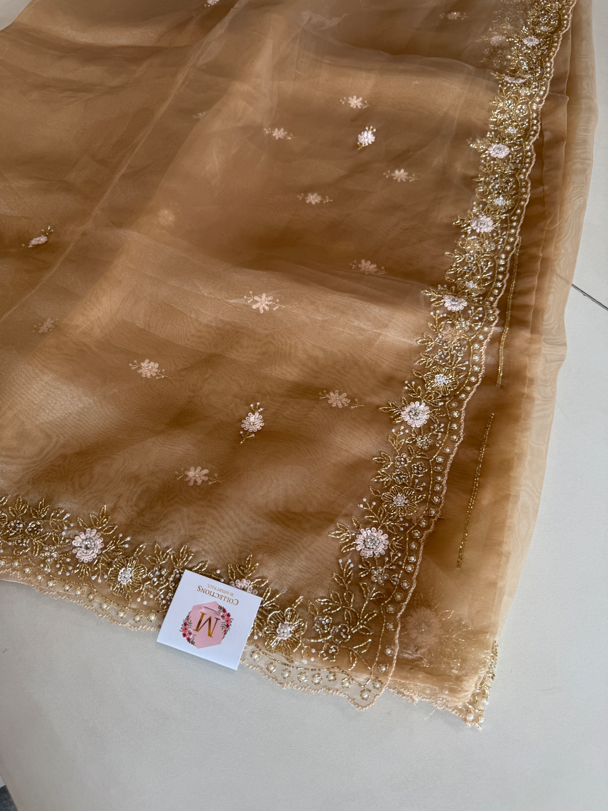 Glass organza party wear saree/ SA850