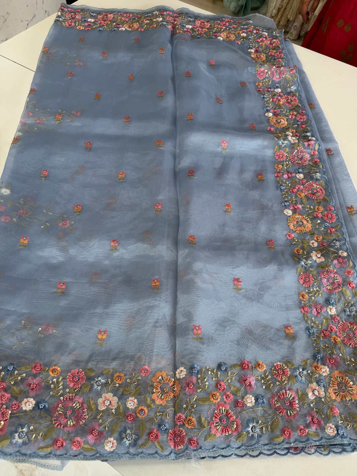 Glass organza saree/ 67HL