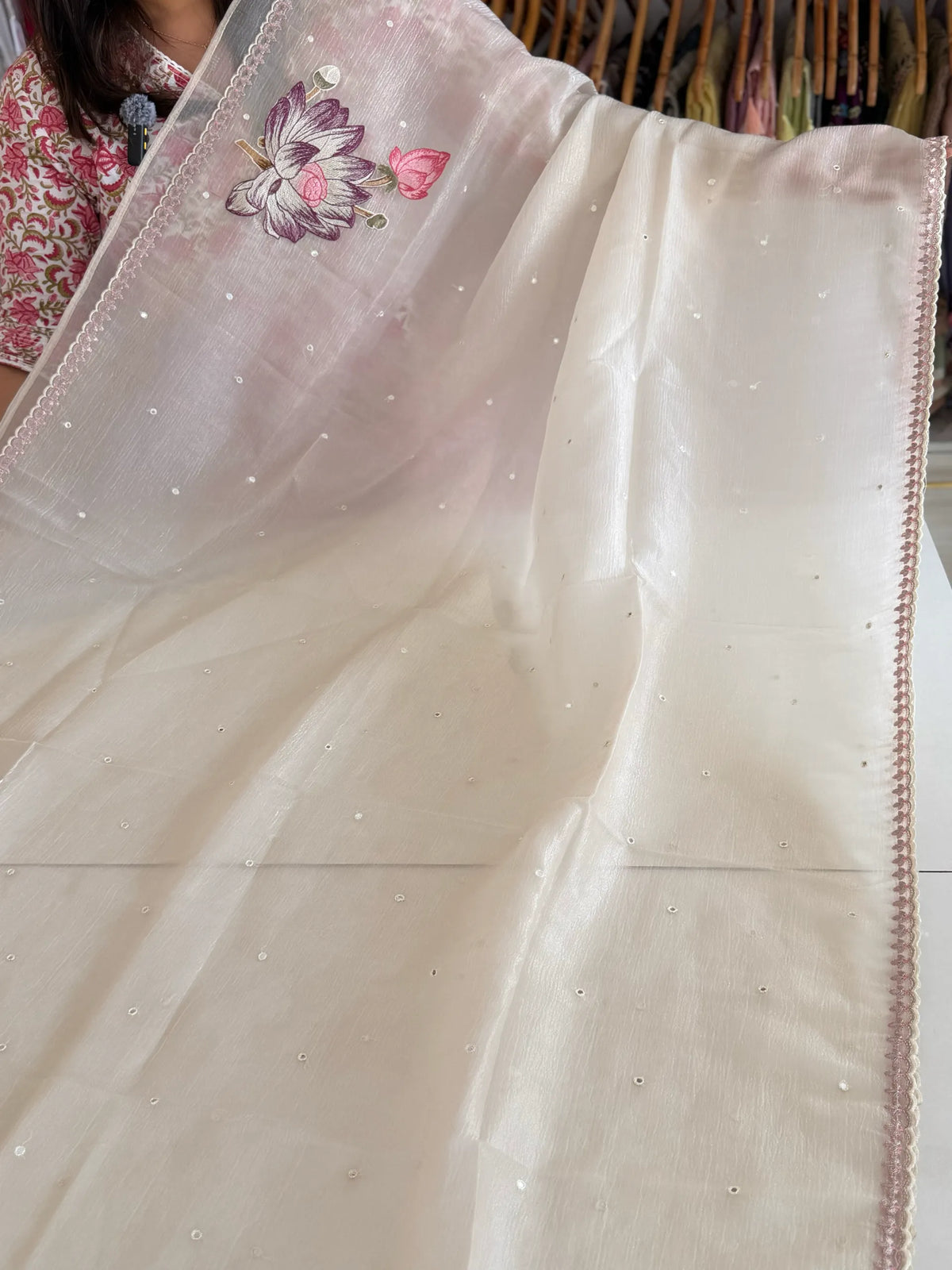 Premium shimmer organza saree/ SA266