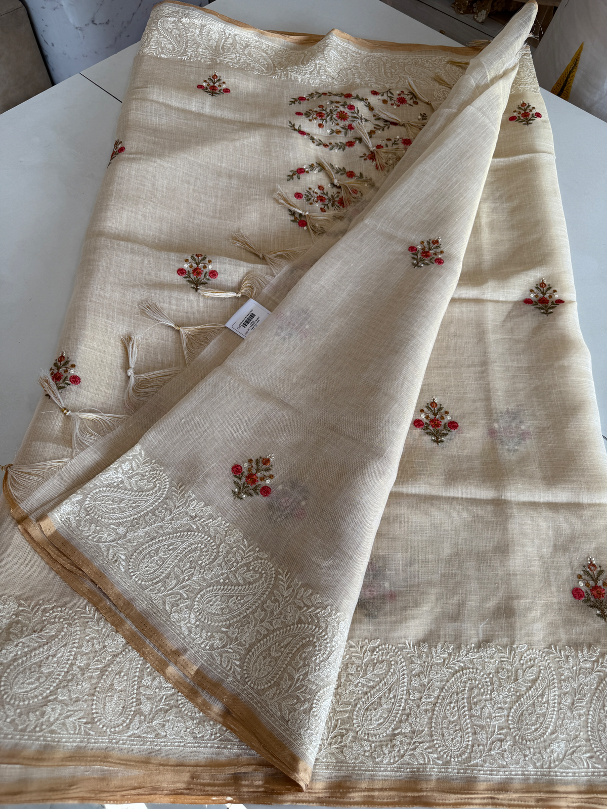 Tissue Linen Saree/ SR564