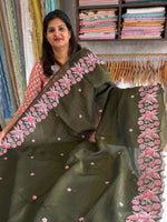 Crushed Crape Saree/ SC44