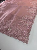 Crushed Foil blended Organza Saree/ AM104